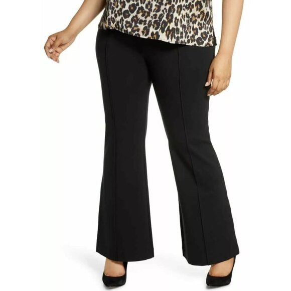 Spanx Flare Perfect Pants Women XL Pull On Stretch High Rise Tummy Shaping Black - Picture 1 of 14